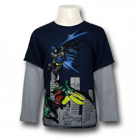 Batman Kids 30s City Drop Long Sleeve T-Shirt