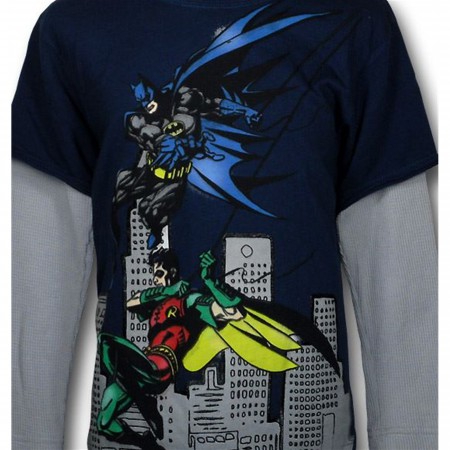 Batman Kids 30s City Drop Long Sleeve T-Shirt