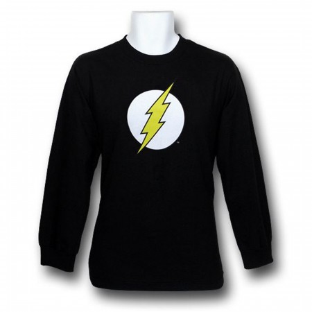 Flash Symbol Long Sleeve Black T-Shirt