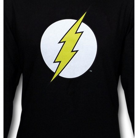 Flash Symbol Long Sleeve Black T-Shirt