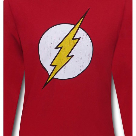 Flash Distressed Symbol Long Sleeve T-Shirt