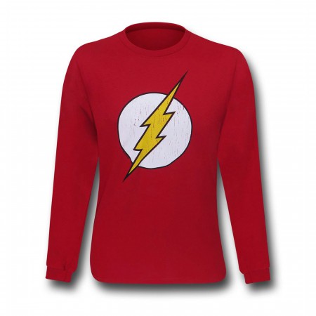 Flash Distressed Symbol Long Sleeve T-Shirt