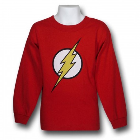 Flash Kids Symbol Red Long Sleeve T-Shirt