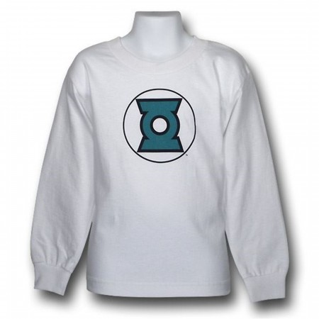 Green Lantern Kids Mod Sym White Long Sleeve T-Shirt