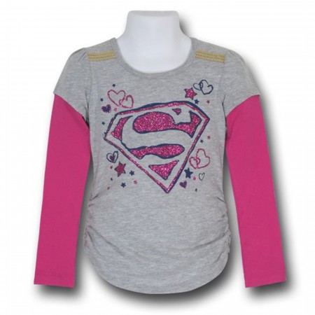 Supergirl Juvenile Double Sleeve Shirt
