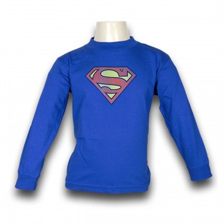 Superman Kids Dist Sym Long Sleeve T-Shirt