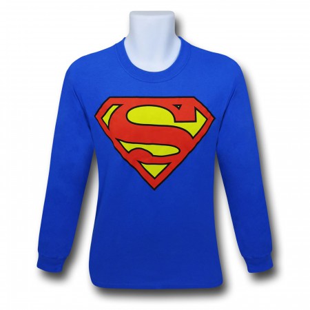 Superman Symbol Shirt Royal Blue Long-Sleeve