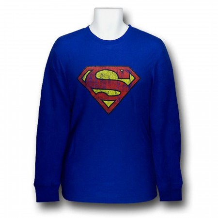Superman Thermal Long Sleeve Sleep Top