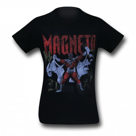 Magneto Burst Distressed Black T-Shirt