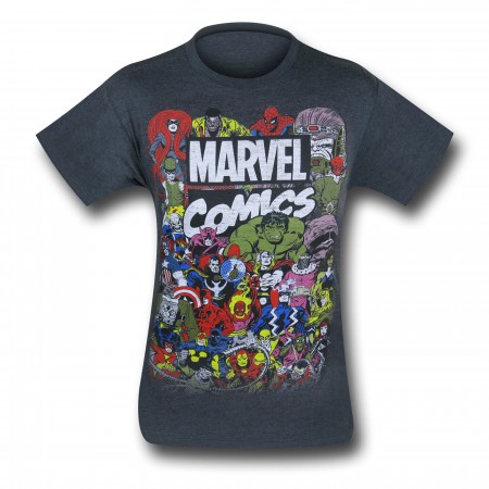 Marvel Comics Group Charcoal T-Shirt