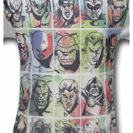 Marvel Artsy Headshots Sublimation T-Shirt