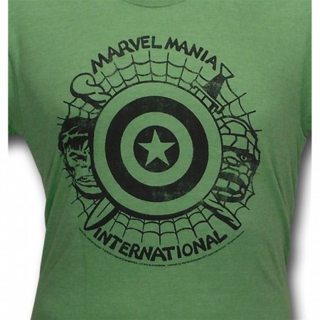 Marvel Mania Green 30 Single T-Shirt
