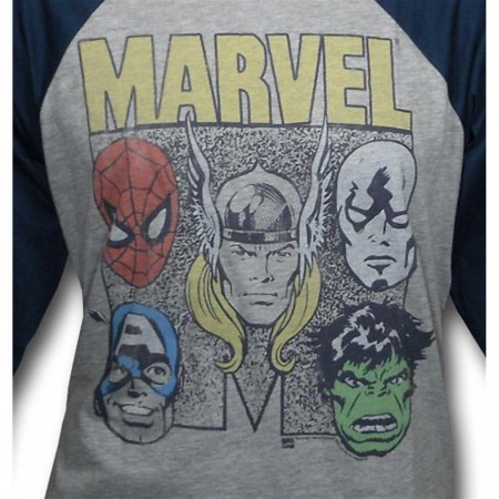 Marvel Retro Heads Junk Food Raglan T-Shirt
