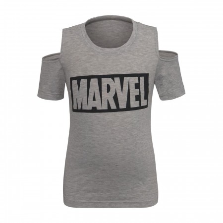 Marvel Logo Cold Shoulder Girls' T-Shirt