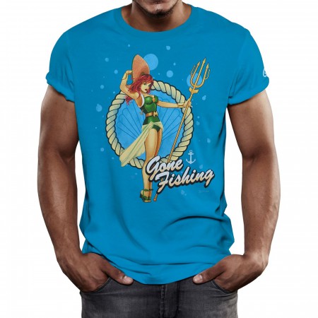 Mera DC Bombshells Gone Fishing Men's T-Shirt