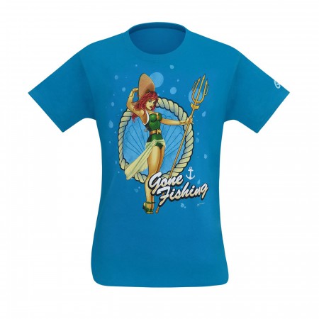 Mera DC Bombshells Gone Fishing Men's T-Shirt