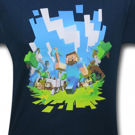 Minecraft Adventure Navy Youth T-Shirt
