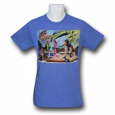 Marvel Beach Party Blue T-Shirt