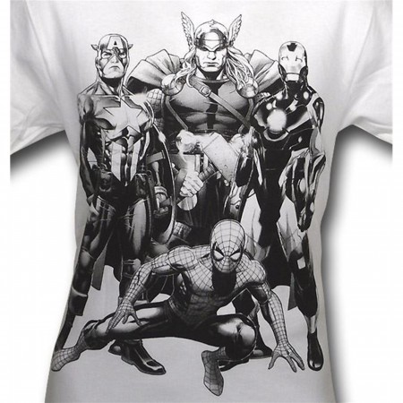 Marvel Blackline Heroes T-Shirt