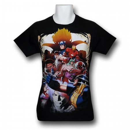 Marvel Vs Capcom Huge Group 30 Single T-Shirt