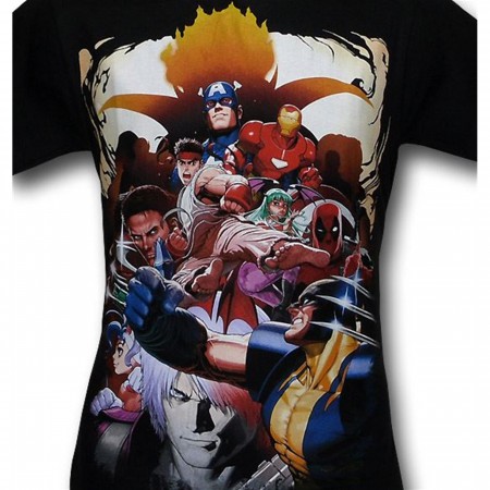 Marvel Vs Capcom Huge Group 30 Single T-Shirt