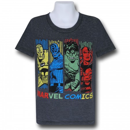 Marvel Comics Retro Bars Kids T-Shirt