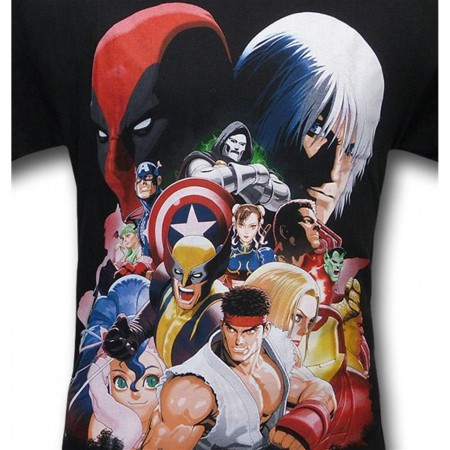 Marvel Vs Capcom Deadpool Group 30 Single T-Shirt