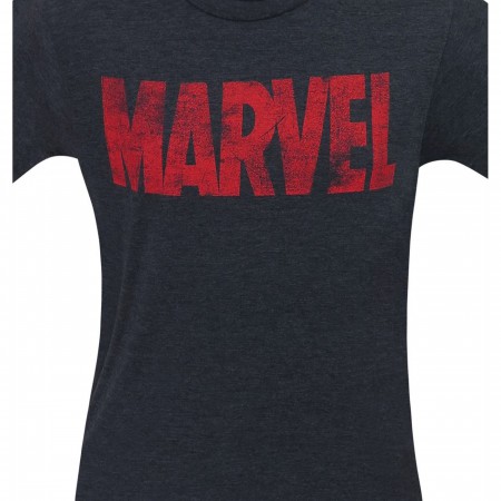 Marvel Logo on Black Men's T-Shirt