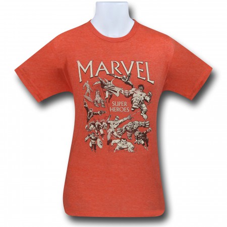 Marvel Super Heroes 30 Single Orange T-Shirt