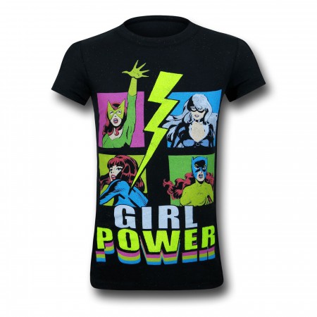 Marvel Squares Girl Power Girls Kids T-Shirt