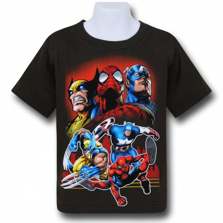 Marvel Heroes Stance and Action Kids T-Shirt