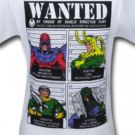 Marvel Villains Wanted Poster T-Shirt