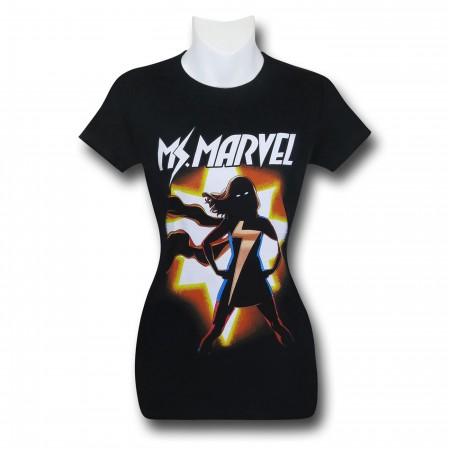 Ms. Marvel Kamala Silhouette Womens T-Shirt