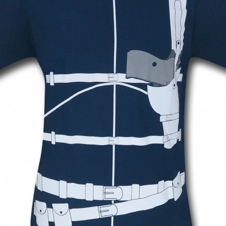Nick Fury Armed Costume Navy T-Shirt