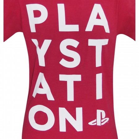 Playstation Logo Red Heather Men's T-Shirt