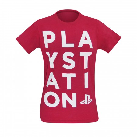 Playstation Logo Red Heather Men's T-Shirt