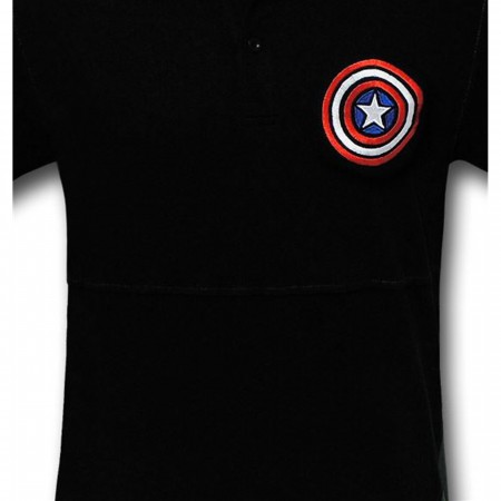 Captain America Star Sleeve Polo T-Shirt