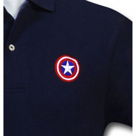 Captain America Logo Men's Polo Shirt