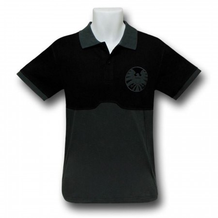 SHIELD Charcoal and Black Polo Shirt