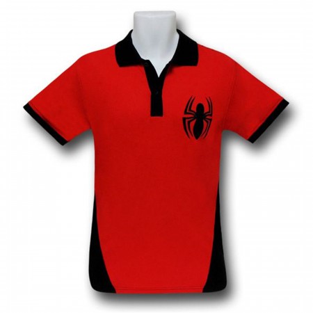 Spiderman Red Black Polo Shirt