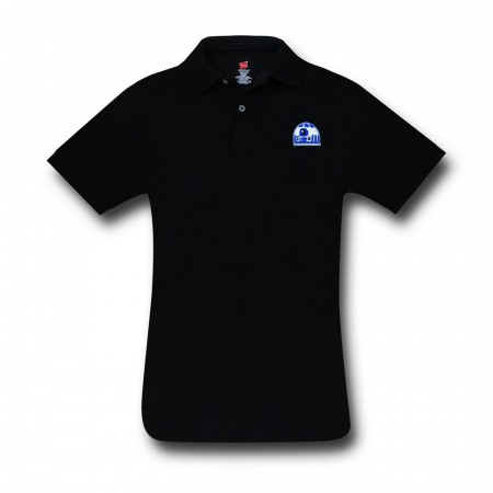 Star Wars R2D2 Black Polo Shirt