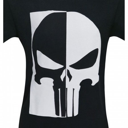 Punisher Black & White Skull Men's T-Shirt