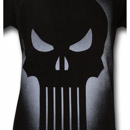 Punisher Silver Lit Skull Symbol T-Shirt