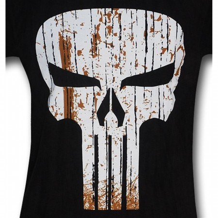 Punisher Stained Symbol Black Wash T-Shirt