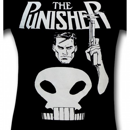 Punisher Smoking Gun 30 Single Black T-Shirt
