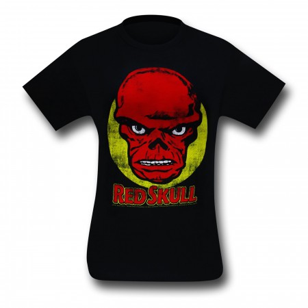 Red Skull Distressed Head (30 Single) T-Shirt