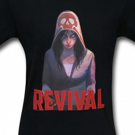 Revival Em on Black T-Shirt