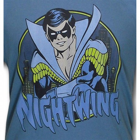 Nightwing Retro Circle 30 Single T-Shirt
