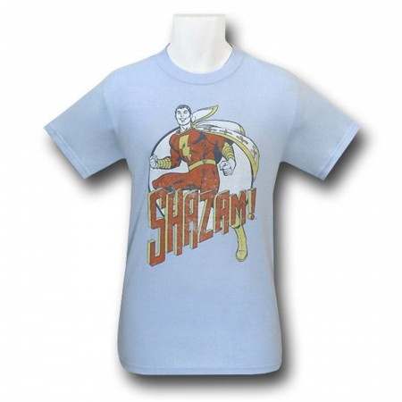 Shazam Iconic Pose Distressed T-Shirt