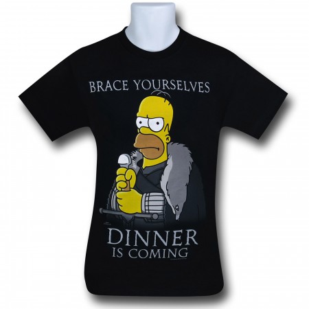 Simpsons Homer's Dinner Is Coming T-Shirt